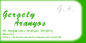 gergely aranyos business card